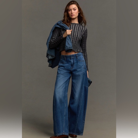 Pilcro Denim - Pilcro Blue Wide Leg Jeans
